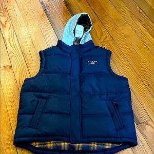 Chaps Dark Blue Hooded Vest